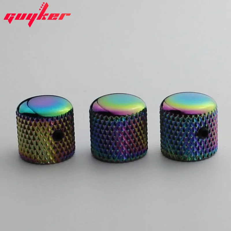 Dome Metal Chameleon Rainbow Knob For Electric Guitar Bass