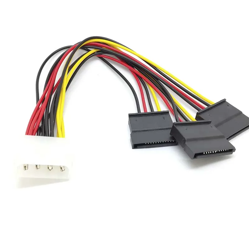 New 4 Pin IDE Molex to 3 Serial ATA SATA Power Splitter Cable connectors new