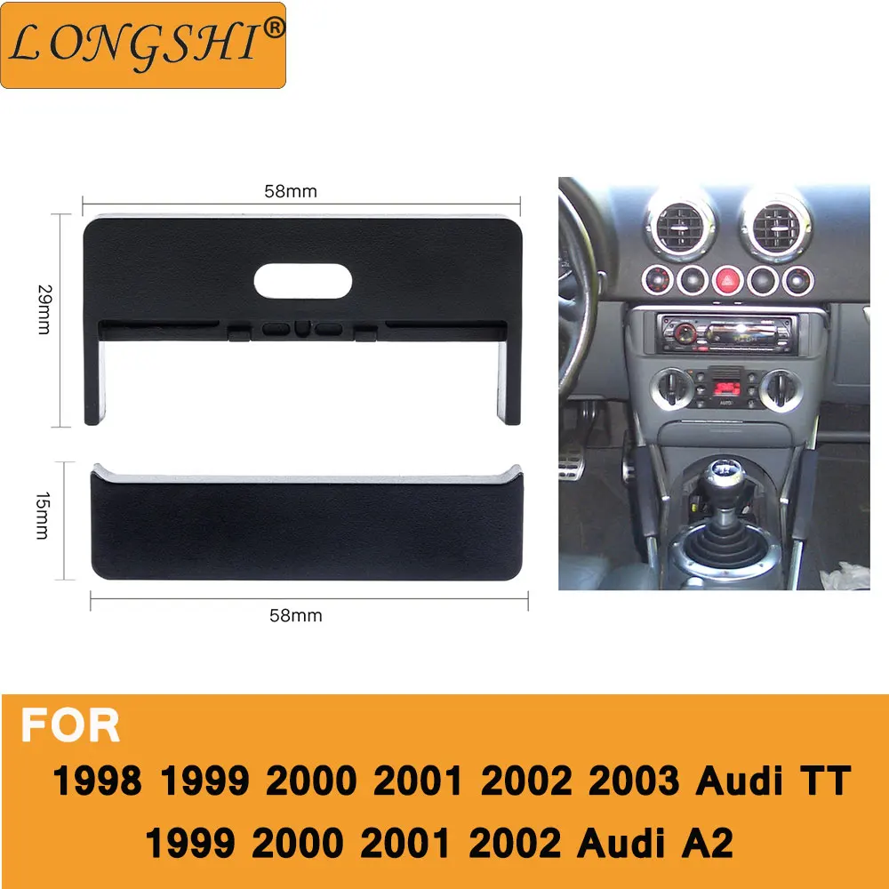 

LONGSHI 1din Exquisite Car Radio Fascia for 1999-2002AUDI A2/1998-2003AUDI TT A4 Radio Frame Panel Stereo Dash Audio Cover 1 DIN