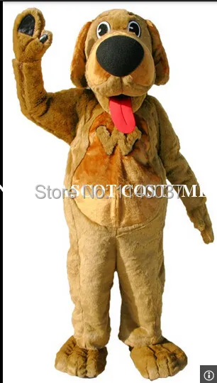 mascot wags the Dog Mascot Costume Adult Size Plush Dog Puppy Mascotte Outfit Suit EMS free shipping