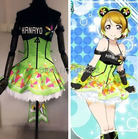 Love Live Cyber Video Games Koizumi Hanayo Light Up Slip Tee Dress Uniform Outfit Anime Cosplay Costumes