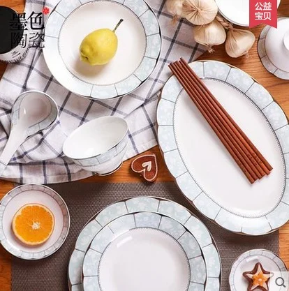 

guci Creative dishes dish household ceramic Jingdezhen dish soup Western-style fish bone china tableware Hot explosion, a