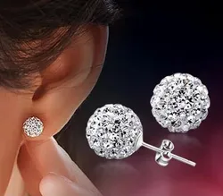 Boucles d'oreilles de mariage en argent regardé 925 pour femmes, promotion de perte d'argent, vente en gros