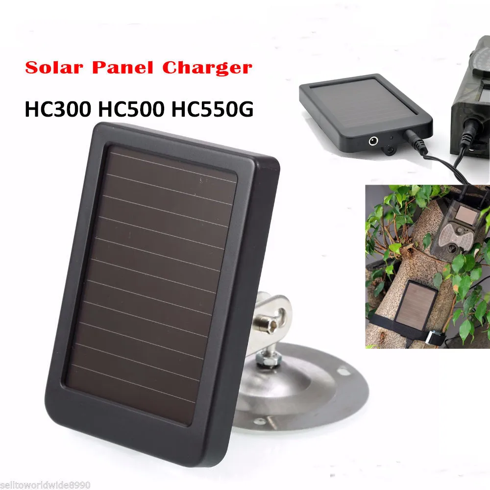 Hunting Camera 9V Solar Panel Power Pack Battery Charger External Power for Trail Cam HC300 HC300M HC500G HC500M HC700