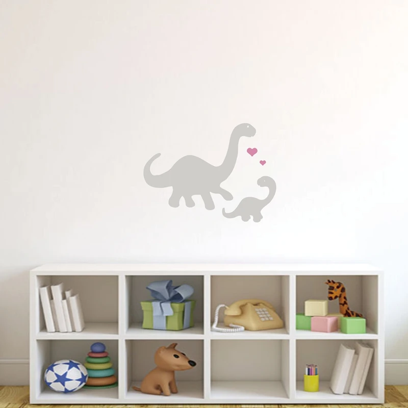 Mommy and baby Dinosaurs Vinyl Wall Decal Stickers ,dinosaur wall art stickers for baby nursery ,p2039