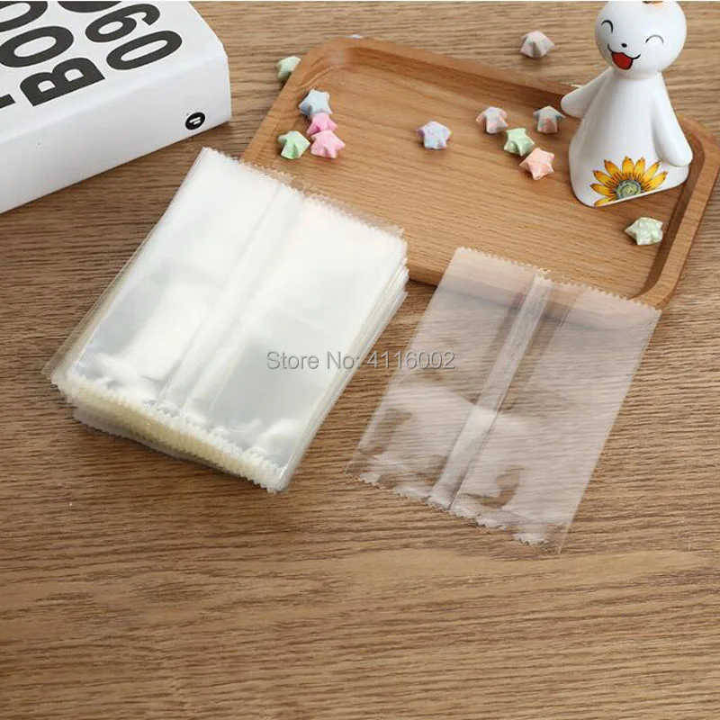 10000pcs/lot Clear Plastic Open Top Packaging Bags Food Biscuit Candy Handmade Cookies Packing Bags