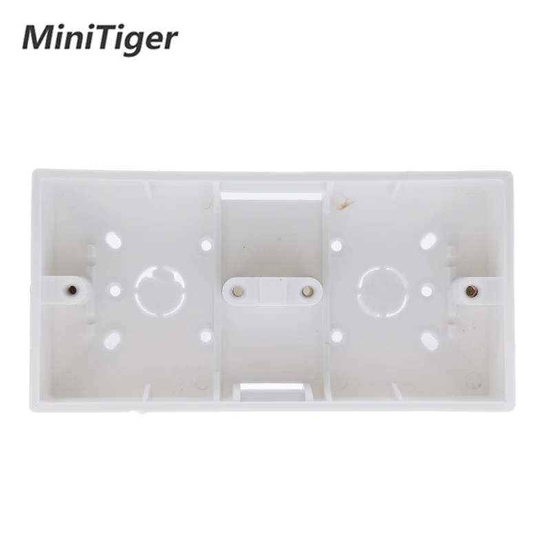 Minitiger-caja de montaje externa de 172mm x 86mm x 33mm para interruptores o enchufes de doble toque tipo 86, aplicable para cualquier posición de