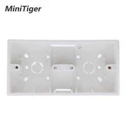 Minitiger-caja de montaje externa de 172mm x 86mm x 33mm para interruptores o enchufes de doble toque tipo 86, aplicable para cualquier posición de superficie de pared