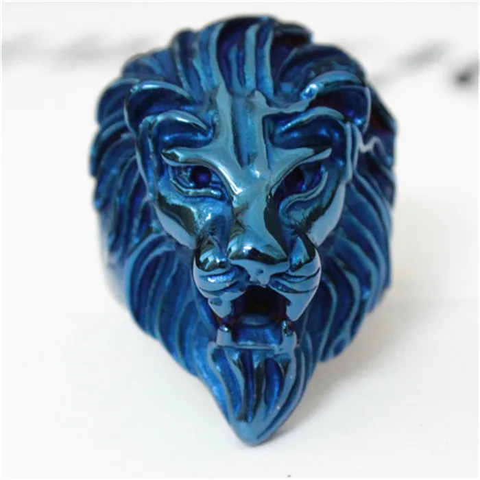 Support Dropship Personal Design Lastest Lion Head Ring 316L Stainless Steel Biker Fantastic Lion King Ring