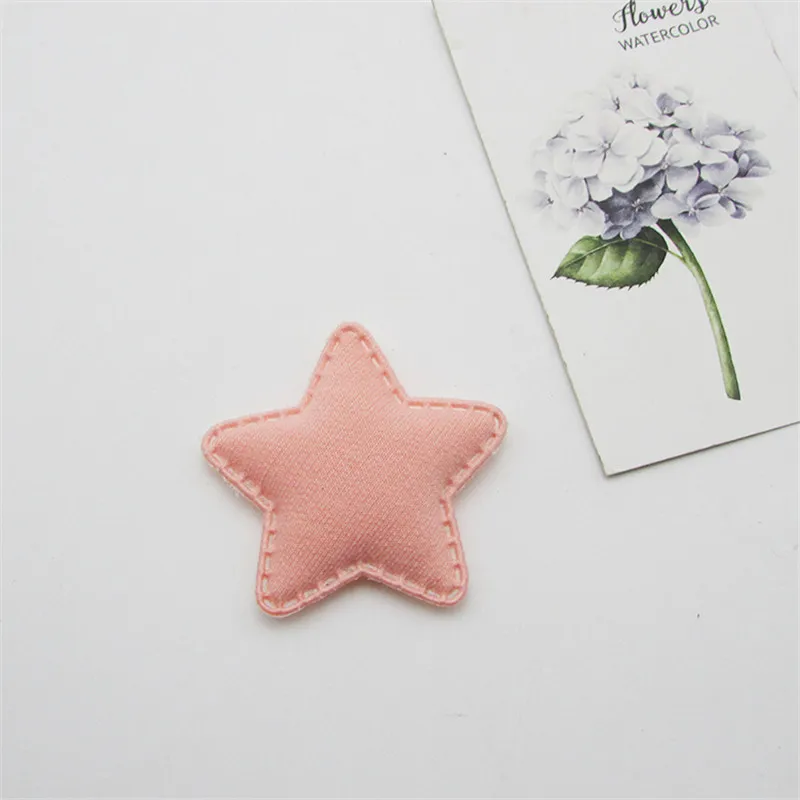 30pcs/lot 4.8cm Star Pads Patches Appliques for Craft Clothes Sewing Supplies DIY Hair Clip Accessories