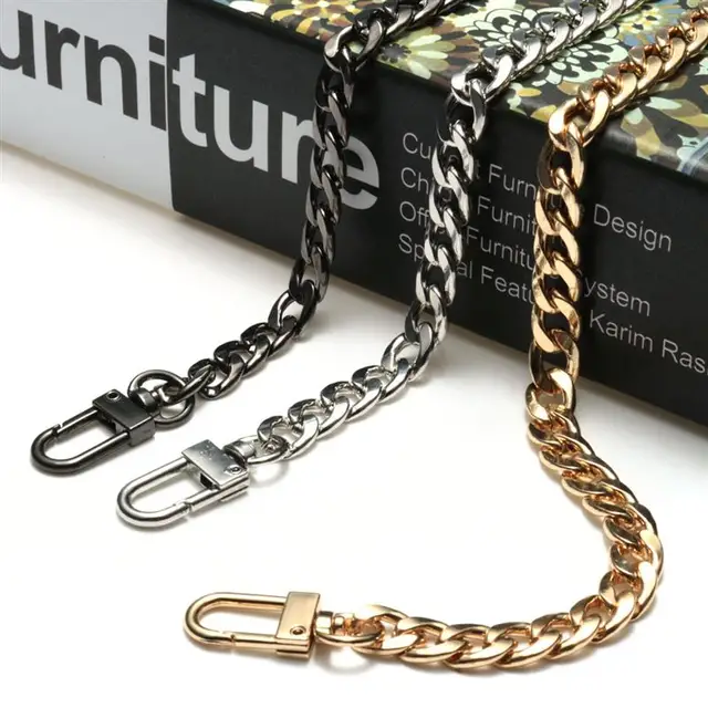 Wysokiej jakości pasek z łańcuszkiem do torby z uchwytem na ramię torebka typu crossbody torba metalowe zamienne łańcuszki części do toreb akcesoria