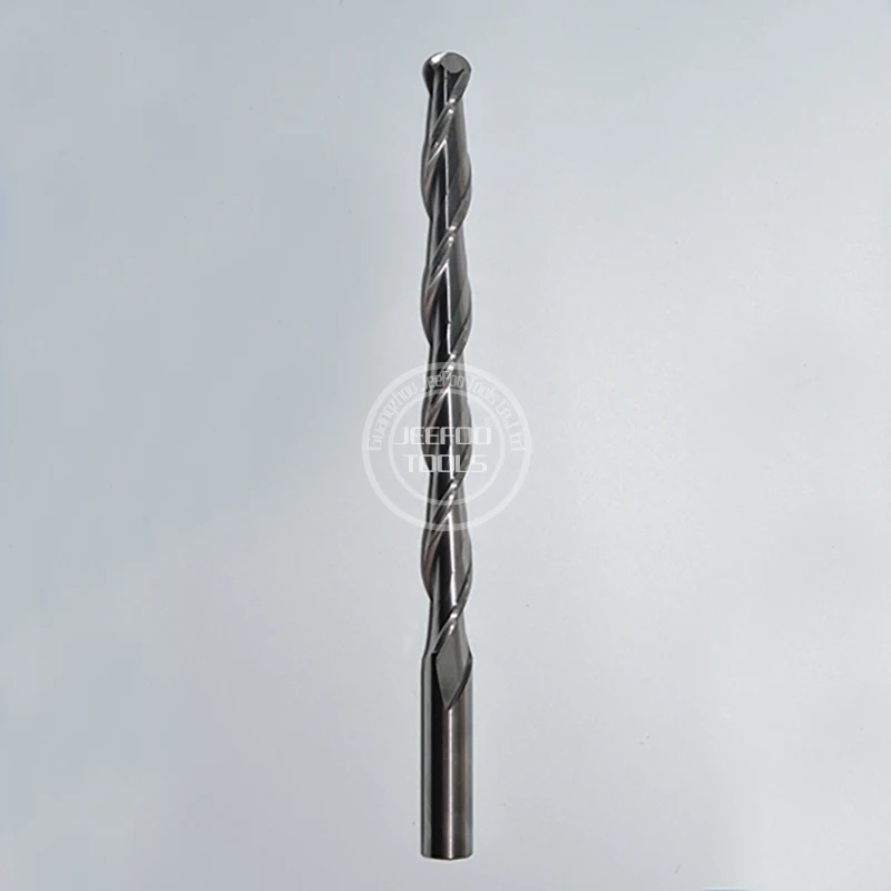 12*200H*250L  2 Flute Ball Nose End Mill Shank CNC Router Bit Carbide End Mill Spiral Milling Cutter for Woodworking