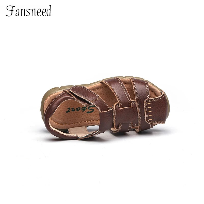 Children Shoes Summer Sandals Genuine Leather Quality Boys and Girls Beach Sandals  Cowhide Causal Kids Shoes