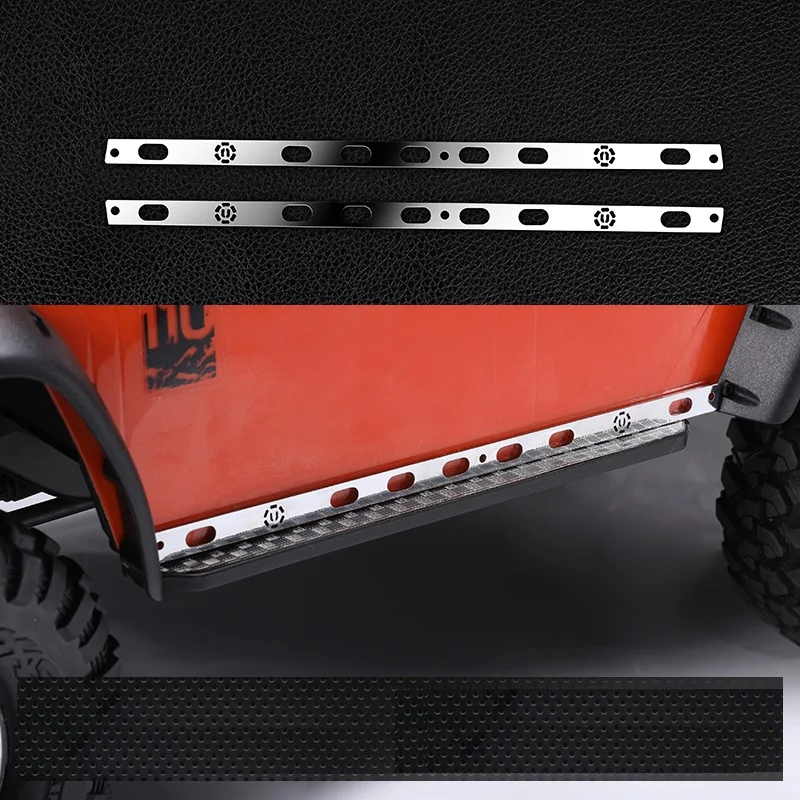 Stainless Steel Side Skirt Scratchproof Decorative Plates For 1/10 Rc Crawler Car Traxxas Trx4 Defender 82056-4