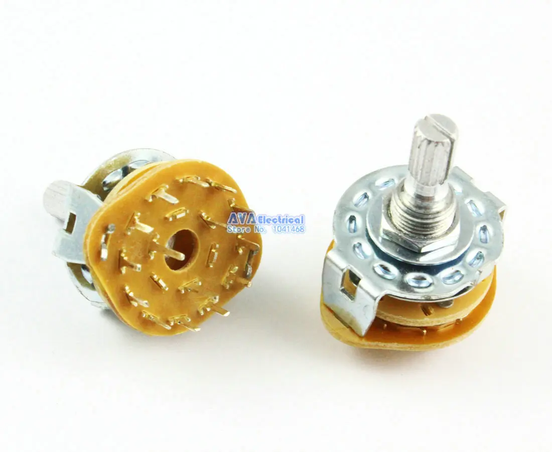 

12 Pieces 3 Pole 4 Position 3P4T Channel Band Rotary Switch Selector