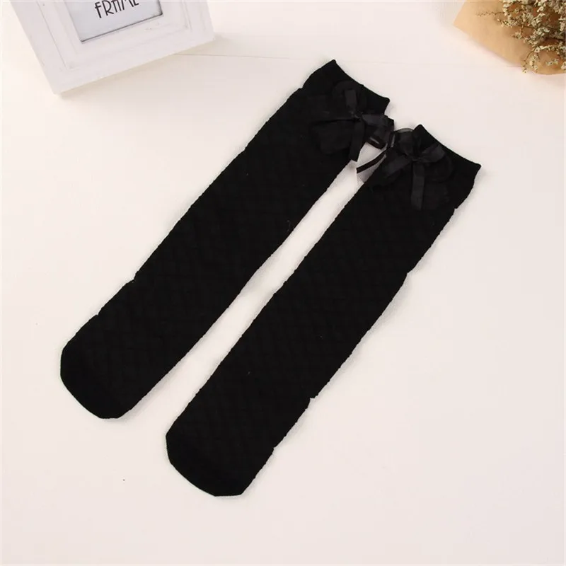 Bow Socks for Girl Knee High Long Socks Summer White Socks for Children Tiny Cottons tutu Socks Cheap Stuff 2018 New