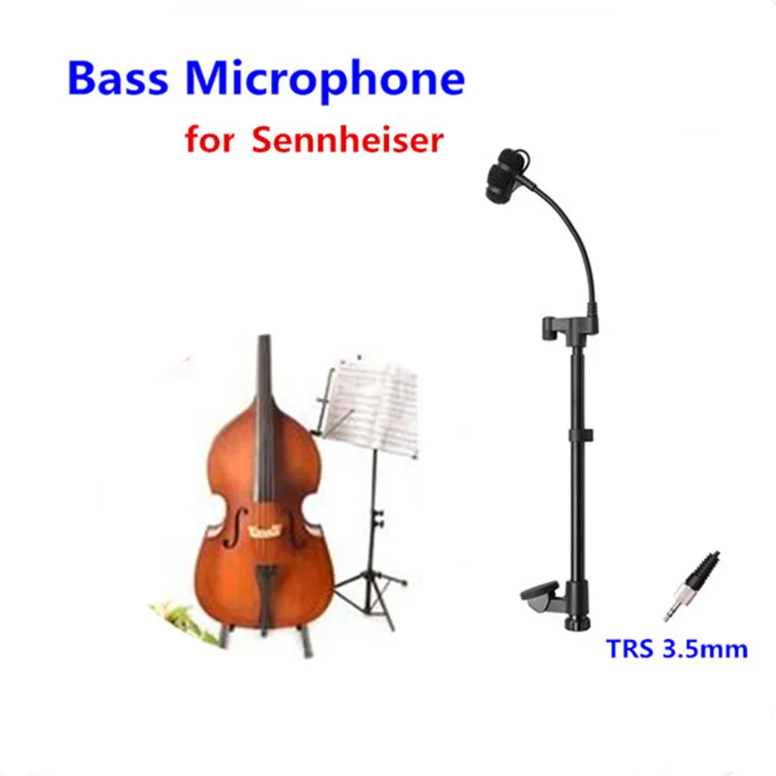 

Микрофон с двойными басами, конденсаторный микрофон для музыкальных инструментов, беспроводной передатчик системы Sennheiser с винтом 3,5 мм