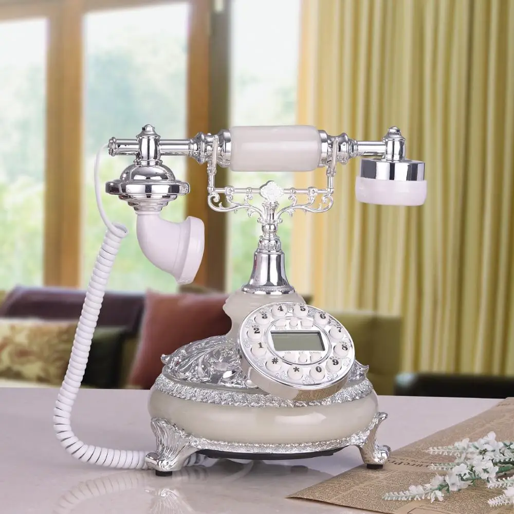 Factory direct telephone technology of American European classical white retro telephone