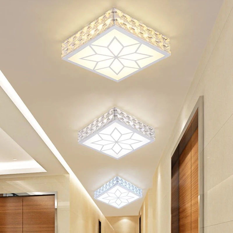 

AC220V led hole light crystal corridor aisle lights into the door entrance porch lights ceiling light modern minimalist ceiling