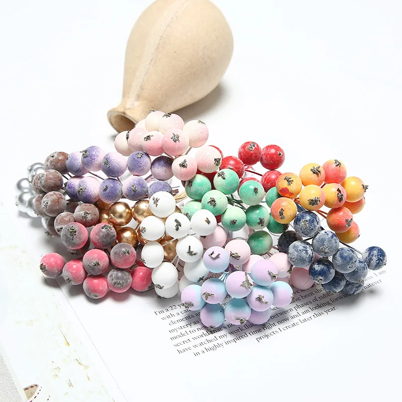 5bundles/lot  Artificial Blueberry Decorative Fruit Berry Flower Bud Fruits For Wedding Home Party Decoration Photography Props