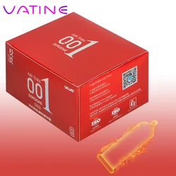 VATINE 10 Pieces/Box 0.01 Ultra Thin Hyaluronic Acids Condoms Natural Latex Ice Heat Touch Condom