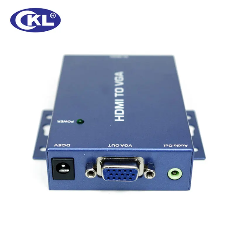 CKL-HVGA Mini HDMI a VGA, convertidor de Audio para PC, portátil a proyector HDTV