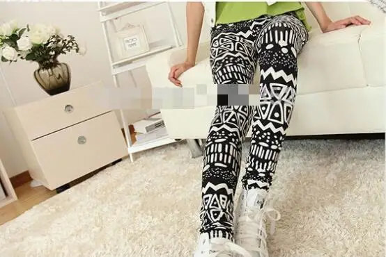 2024 New Arrival Vintage Floral Printed Bottompants Elastic Waist Ankle-length Leggings 11 Colors Available