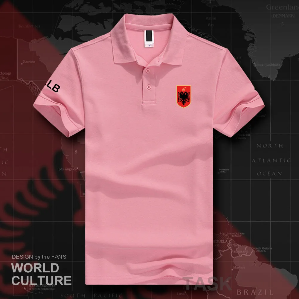 Republic of Albania ALB Albanian polo shirts men short sleeve brands printed for country 2018 cotton nation team flag casual 20