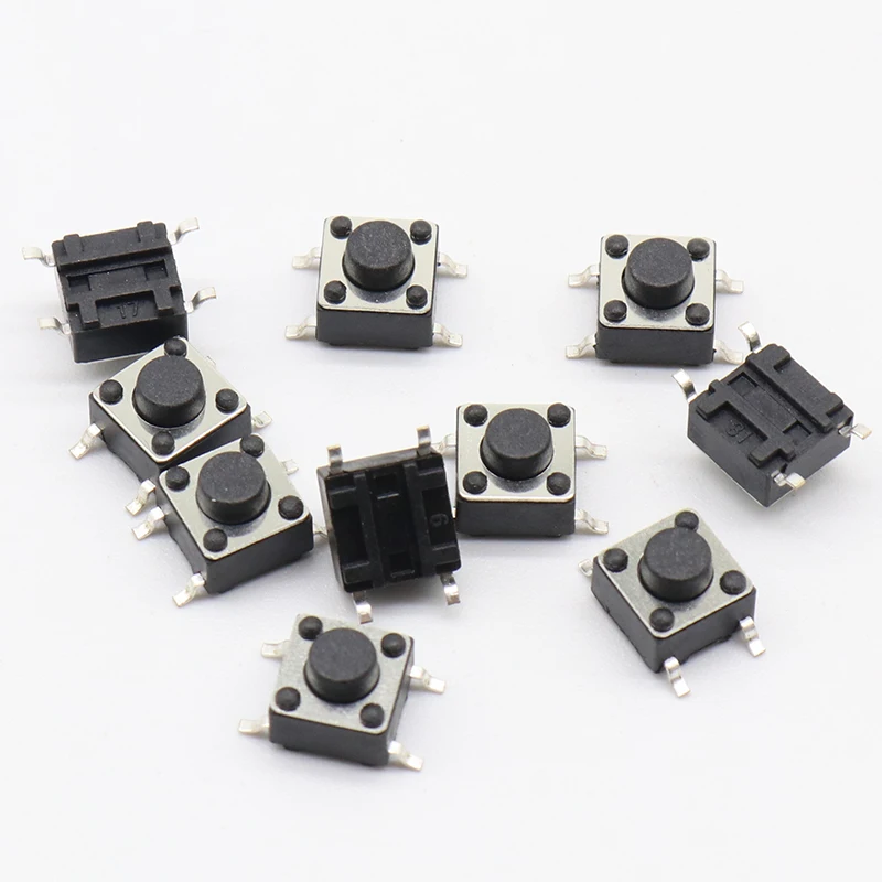 100pcs Push Button Switch 6*6*5 Tact Switch Tactile 6x6x5 SMD SMT height is 5mm