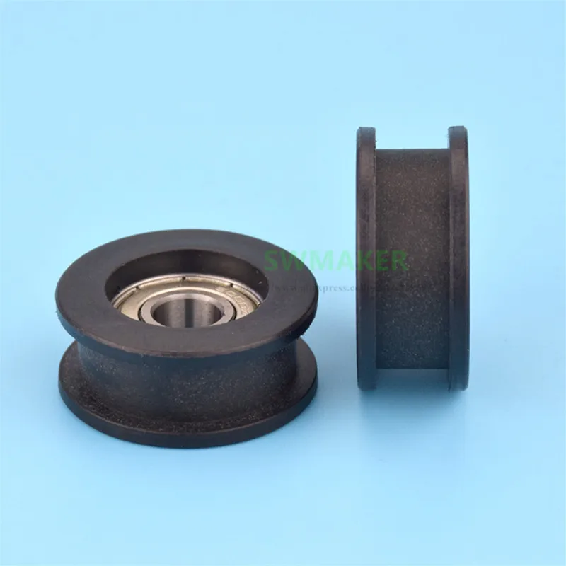 10pcs 10*38*16mm H groove grooved pulley, 6000 package plastic nylon bearing pulley, elevator guide wheel