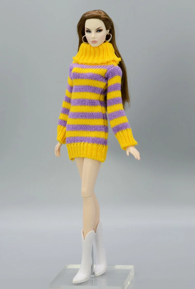 For Outfit Pullip Doll Accessories Princess Casual Suit Top Coat For 30 Cm Doll Clothes Sweater White Black Yellow 1/6