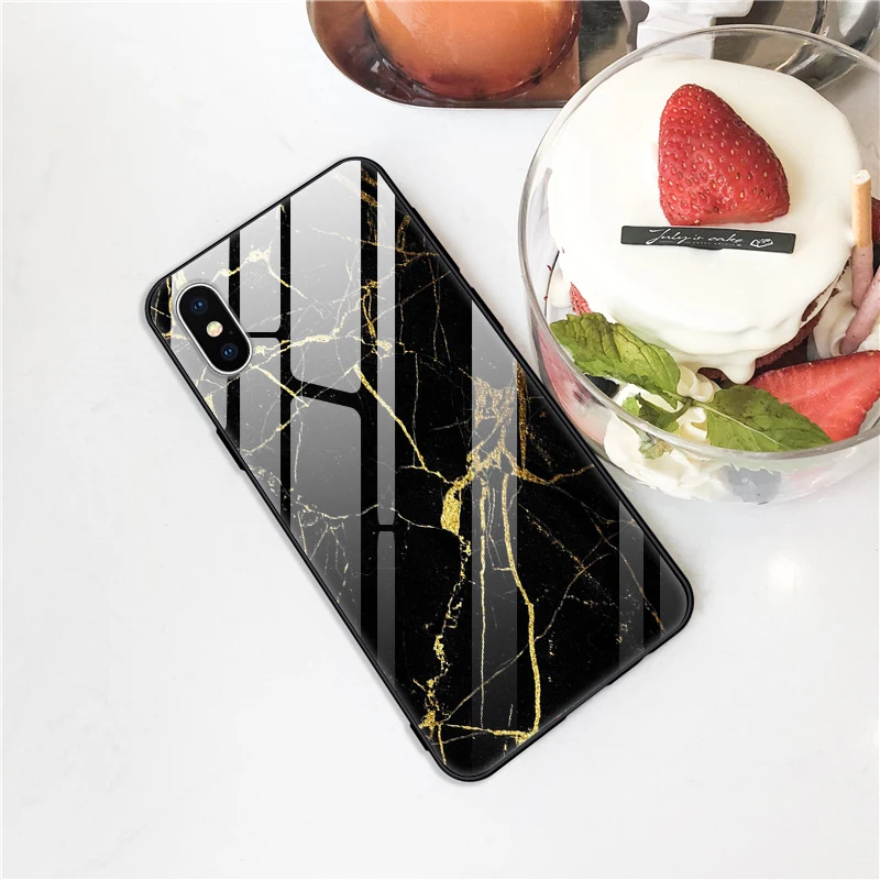Tempered Glass Case For iPhone 7 Plus 8 8Plus 6 6S Cover Soft Bumper 3D Cat Printing Funda For iPhone XS MAX XR 10 11 Phone Case