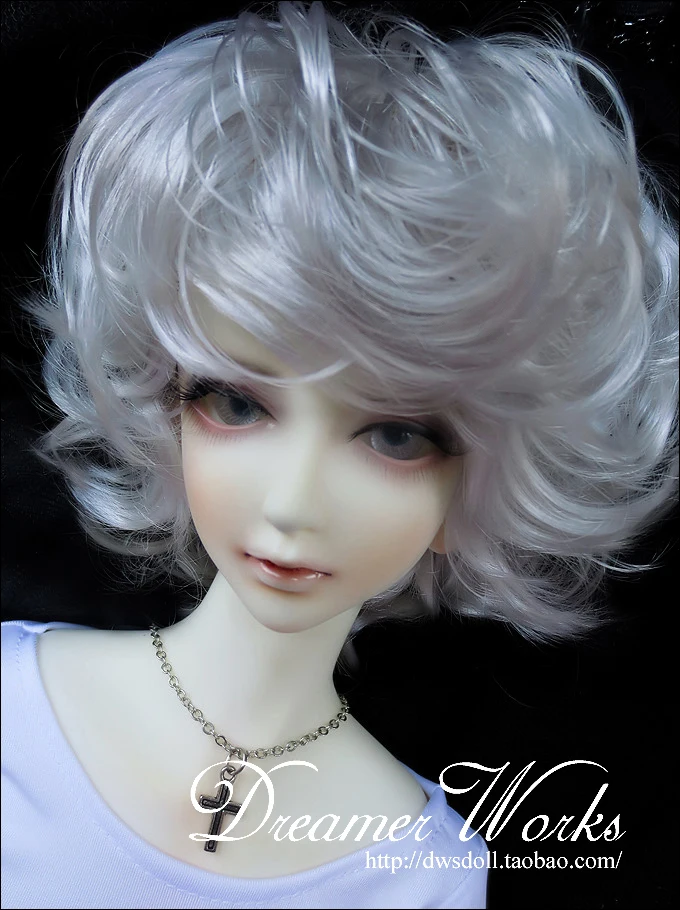 

1/6 1/4 1/3 scale BJD/SD accessories wig short Curly hair for BJD doll,Not included doll,shoes,clothes and other D1302