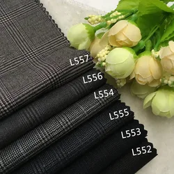 High-grade wool suit fabric Wool Plaid England fabric vest pants dress coat