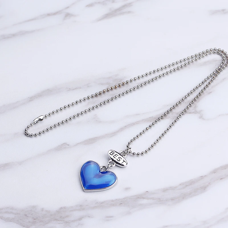 Set for Children Best Friend Forever Necklace Resin Blue Heart Moon Star Pendant BFF 3 Necklace Jewelry Lovely Gifts For Kids