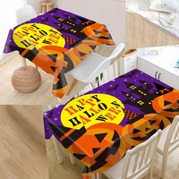 Custom happy Halloween Table cover printing waterproof tablecloth can wash the tablecloths for kitchen wedding hotel decoration