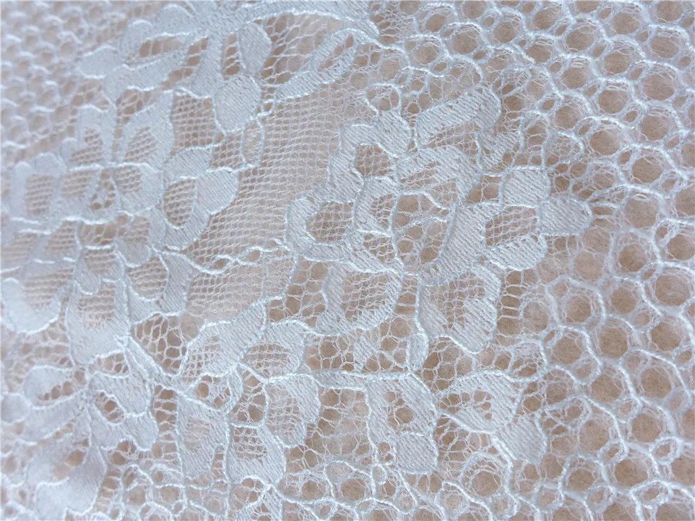 Vintage Embroidery Eyelet Eyelash Lace Fabric In White DIY Sewing Craft Wedding Dress Fabric Fabric Bed Linen 3meters/lot 145cm