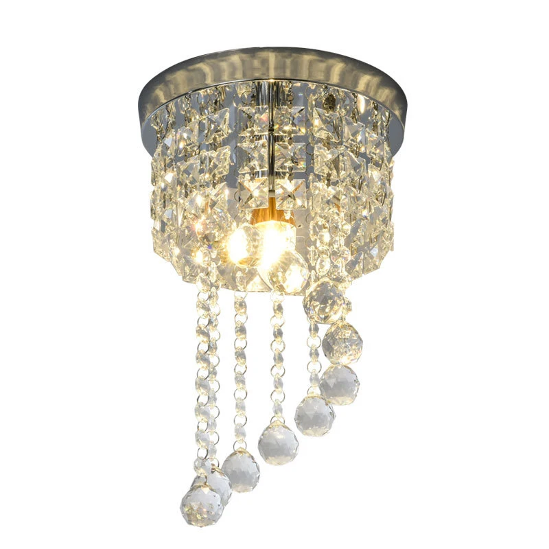 

2019 Hot Modern Porch LED E14 Ceiling Lamp S-Shaped Crystal Ceiling Lamp Aisle Porch Corridor Attic Interior Lamp AC90-260v