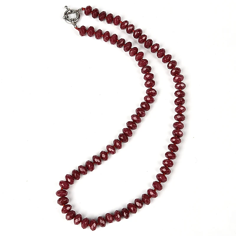 5.1*8. 2 mm Brown oval candy  Red jasper necklace, can be given to friends and family