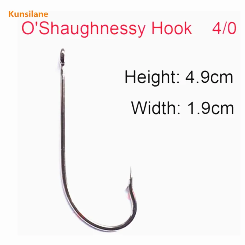 100pcs 4/0 High Carbon Steel Sharpened Octopus Fishing Hooks Sharp Ocean O'shaughnessy Fish Hook Black offset fishhooks