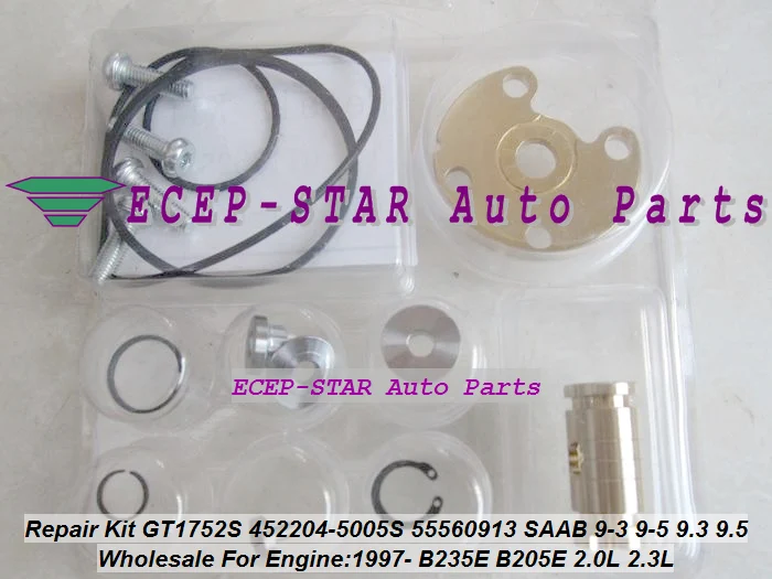 Turbo Repair Kit rebuild GT1752S 452204 452204-0004 55560913 Turbocharger For SAAB 9.3 9.5 9-3 9-5 97-05 B235E B205E B205L 2.0L