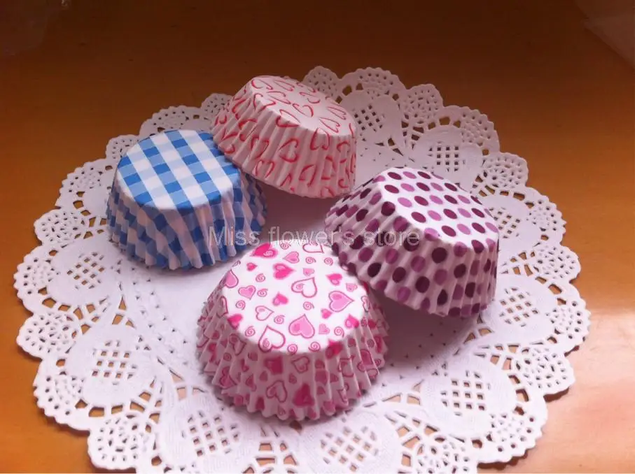 100 Pcs Per Lot High Temperature 10.5CM Paper Cake Cup  Liners Baking Cupcake Cases  Medium Cake Tray