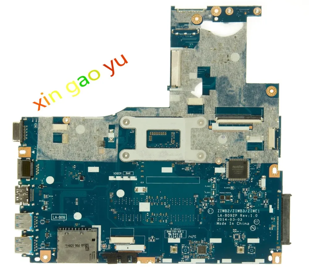 Laptop Motherboard For Lenovo B50-70 DDR3 SR1EK  i5-4210U  Cpu Rev: 1 ZIWE1 ZIWB2 ZIWB3 LA-B092P 100% Test Ok