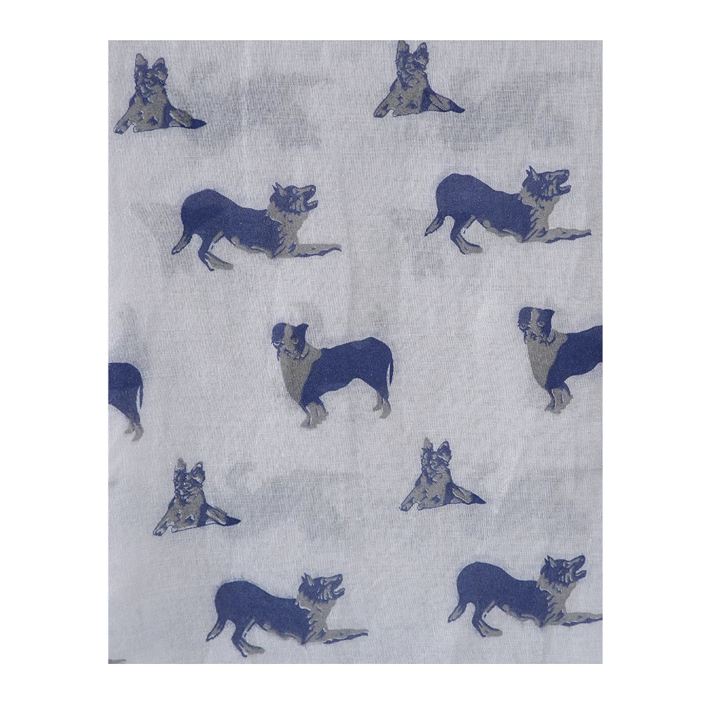 FOXMOTHER New Grey Pink German Shepherd Dog Scarf For Dog Lover women