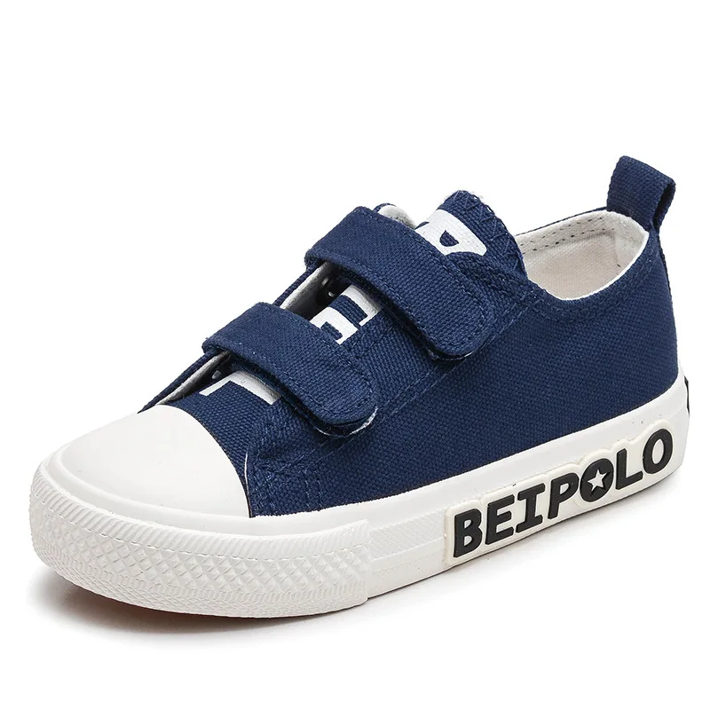 Children's shoes 2022 spring and autumn new girls /boys letter canvas shoes small white shoes