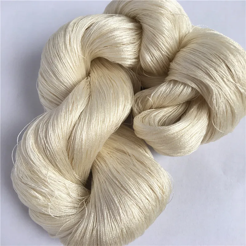 Undyed  Silk 120nm/2 100% Mulberry Silk Yarn   Natural white Raw Silk Yarn  100g