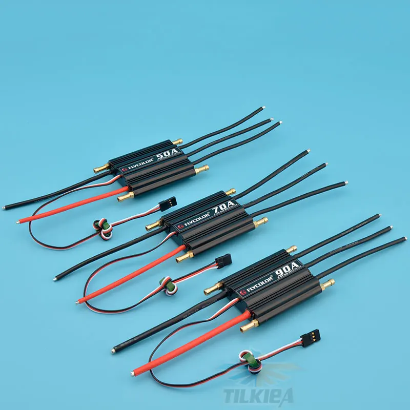 Rc Boat Flycolor ESC 50A/70A/90A/120A/50A Brushless ESC Speed Controller Support 2-6S Lipo BEC 5.5V/5A