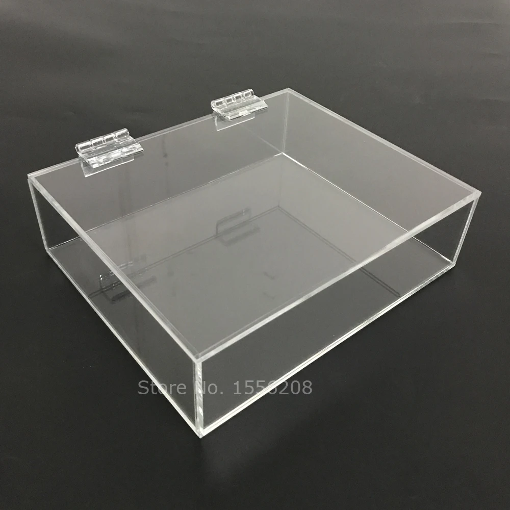 

Transparent Acrylic Storage Box Makeup Organizer Table Jewelry Cosmetic Hinged Box Home Sundries Storage Holders