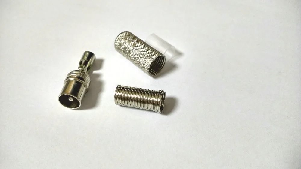 Conector de cable coaxial macho para Audio, vídeo, TV, 8 Uds.