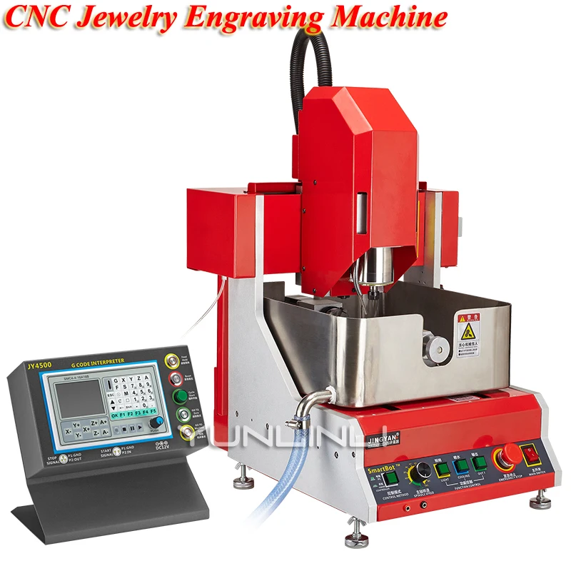 Machine à graver des bijoux, 24000rpm, 800w, 4 axes, électrique, multifonction, CNC, cire de Jade, argent, Machine intelligente